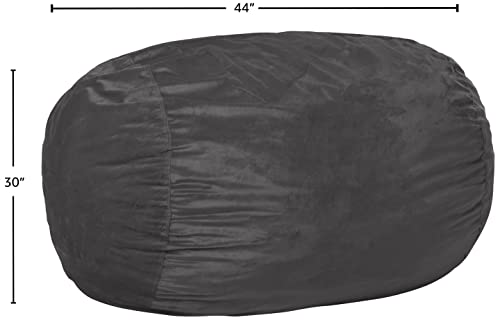 Chill Sack Bean Bag Chair Cover, 5-Feet, Microsuede - Charcoal - Image 4
