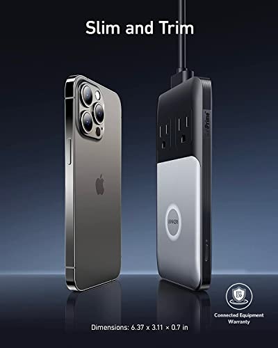 Anker 727 Charging Station (Ganprime 100W), Compact Power Strip For Travel,Work, 5Ft Detachable Extension Cord With 2 Outlets & 4 Usb Ports, For Iphone14, Samsung, Ipad, Macbook, More(Not A Battery) #TOP5