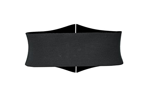 Black Mesh Tied Waspie Corset Belt Waist Cincher Elastic Belts Wide Band Belts for Women3