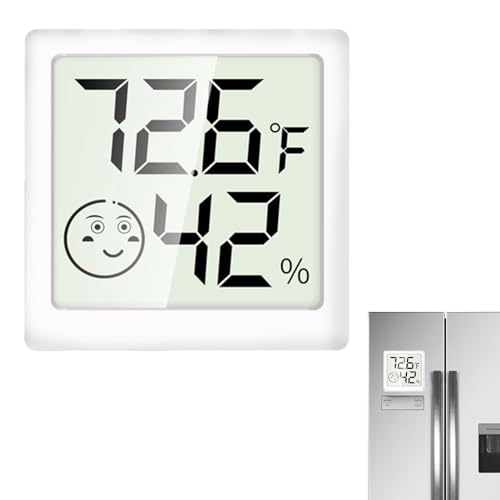 デジタル温度計 湿度計 - 屋内湿度計 | 屋内温度湿度計 LCDディスプレイ付き | デジタル電子温度湿度計ゲージ 冷凍庫、勉強用