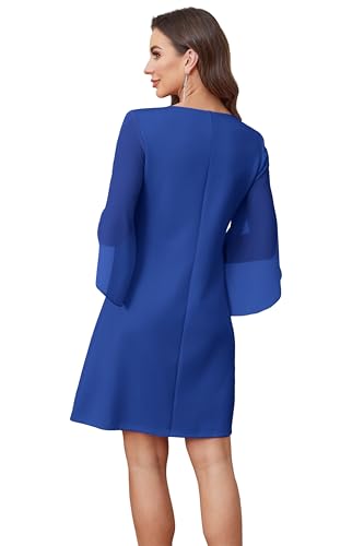 Image of RUMIA Womens Cocktail Dresses Flutter Sleeve Wedding Guest Dresses for Women 2026 Trendy