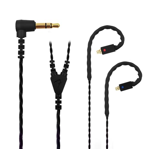 Earmax 3.5mm to MMCX Cable Compatible with Shure AKG Sony Weston Fender FXA 1/2/5/6/7