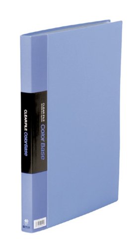 キングジム クリアファイル カラーベース 40ポケット B4タテ 青 142CW-B