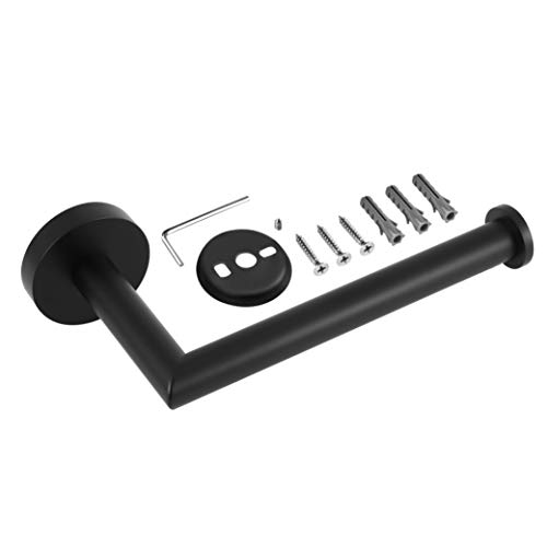 Hitslam Black Toilet Paper Holder Wall Mount Sus 304 Stainless Steel Matte Black Toilet Roll Holder Waterproof Rotateproof Toilet Tissue Holder For Bathroom #TOP5