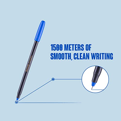 Image of Reynolds AEROSLIM Ball Pen SET - 25 BLUE PENS WITH COMFORTABLE GRIP |BLUE BALL PENS FOR WRITING | PEN FOR STUDENTS & OFFICE STATIONERY | 0.7 mm TIP SIZE