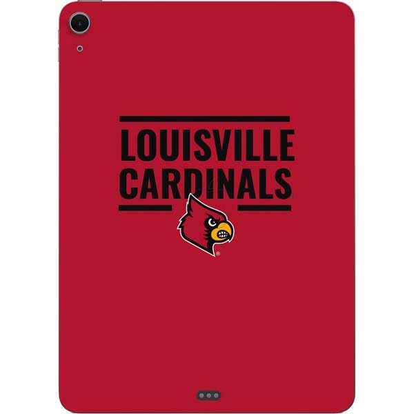 Skinit Decal Tablet Skin Compatible with iPad Air 11in (2024-2025) - Officially Licensed University of Louisville Cardinals Striped Design