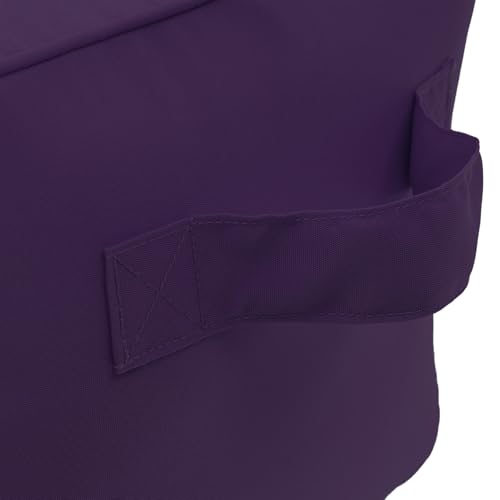 Image of QILLOWAY Inflatable Outdoor Ottoman for Patio, Water Resistant Pouf Cube 16 inch, Inflatable Foot Rest, Outdoor Footstool for Poolside, Garden,Camping, Purple