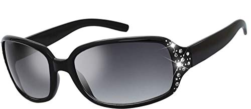 Polarized Trendy Classic Women Hot Fashion Rhinestones Sunglasses - Exquisite Packaging