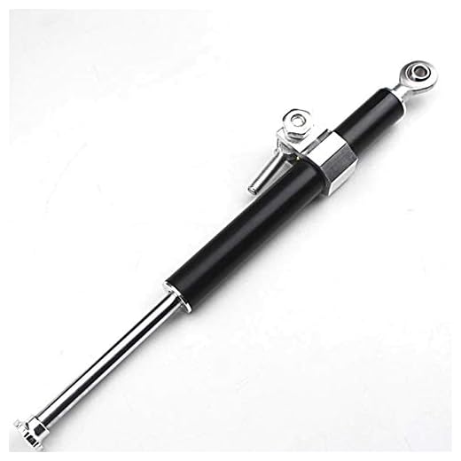 Motorcykel Prydnadslister 4colors Universal MC Stötdämpare Riktning Damper tillbehör 330mm Aluminum motorcykel styrdämpare ForkStabilizer (Color : Black)