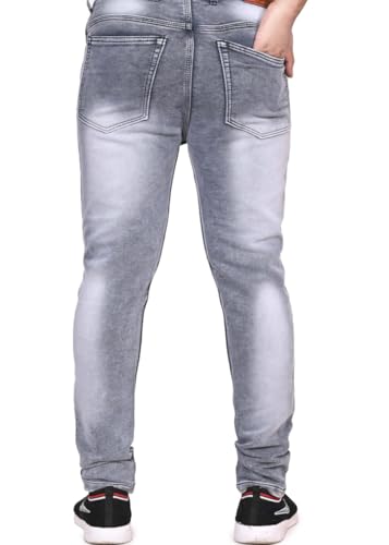 Image of Men's Slim Fit Mid-Rise Stretchable Denim Jeans Casual and Office Wear Soft Cotton Blend Comfortable Trendy Jeans