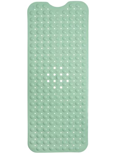 Image of ENKOSI Bath Mat - Large Non Slip Bathtub & Shower Mat - Extra Long 40 x 16 Inch Bathroom Mats for Tub Nonslip Anti Slip Bathmats (40x16 Aqua Green 1-Pack)