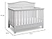 Serta Barrett 4-in-1 Convertible Baby Crib, Bianca White