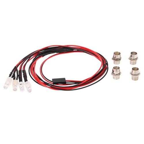 Kit 4 luces LED de coche RC con panel 3 canales para Axial SCX10 TRX4 HPI 5