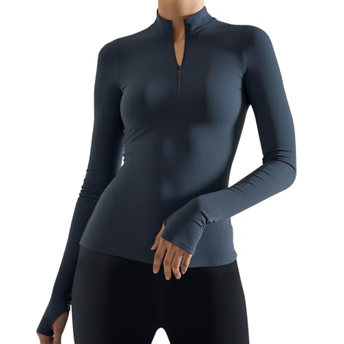 La Mejor Lista de Ropa de Balonmano americano para Mujer - 5 favoritos. 42 CUBIC PLANET Camiseta Yoga Mujer - Playera Deportiva Manga Larga UPF50+|Tejido Transpirable Secado Rápido con 4-Way Stretch|Cierre 1/4 Cremallera|para Pilates, Gym|Ropa...