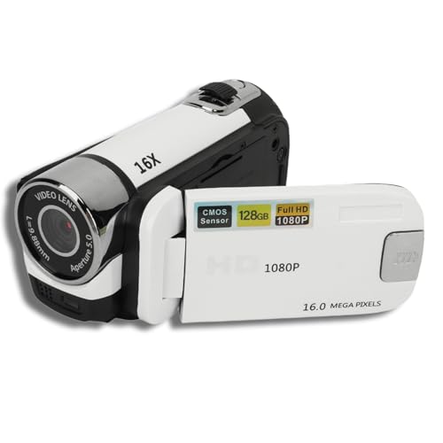 Dpofirs 1080P HD Digital Camera, 16X Zoom Vlogging Video Camera with 6.1cm Rotatable Screen, 16MP Selfie Cameras with Fill Light for Travel Recording