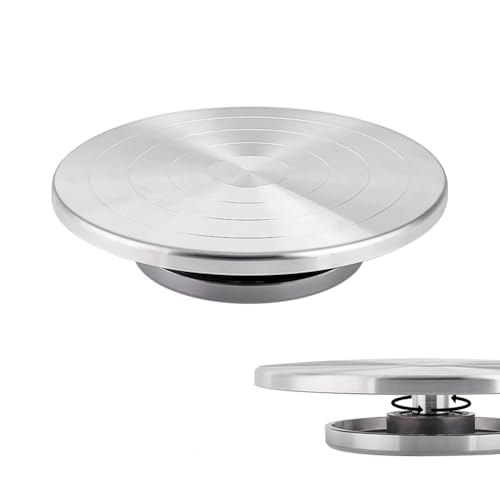 UNICRAFTALE 19.6cm Aluminum Alloy Ceramic Turntables Rotate Turntable Sculpting Wheel Revolving Turntable Ceramics Stand with Ball Bearings Accessories Decorating Ceramics Model Making