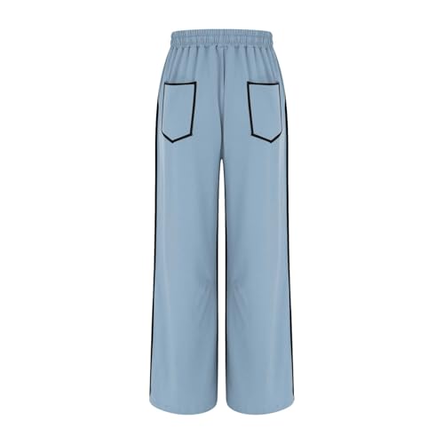 Sweatpants for Women Drawstring Wide Leg Sweat Pants Elastic Waisted Workout Active Trousers with Pockets 20254