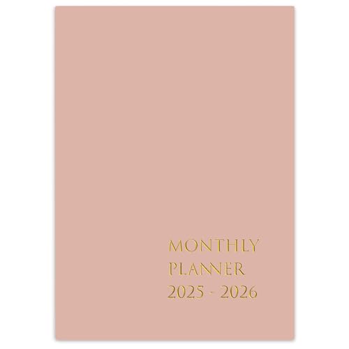 Agenda mensual 2025-2026, calendario de 18 meses de julio de 2025 a diciembre de 2026, planificador mensual 2025-2026, fácil de organizar tu vida diaria, 5.8 x 8.25 pulgadas, rosa