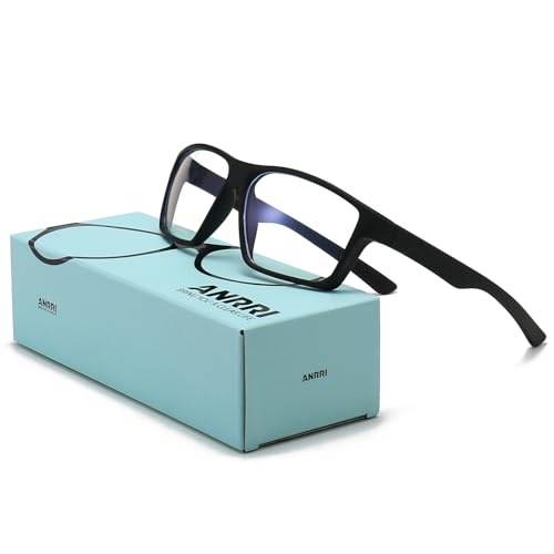Image of ANRRI Blue Light Glasses for men Gaming Computer Gamer Glasses Anti Eyestrain UV Protection Glasses