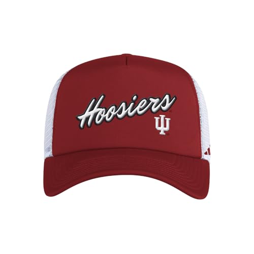 adidas Mens Indiana Hoosiers Foam Trucker Cap - Red White - Size OSFM