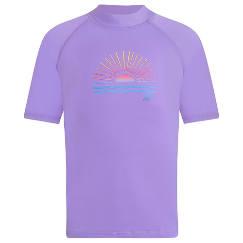Image of Kanu Surf Girls' Karlie Rash Guard UPF 50+ Sun Protection Short Sleeve Swim Shirt