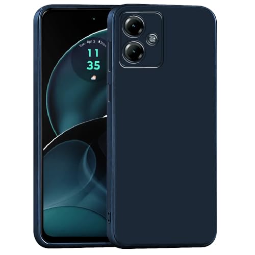 Image of Back Cover for Motorola Moto G54 5G /G54 Power 5G /G64 5G | Full Camera Protection | Premium Liquid Silicon Case | Flexible Bumper Case for Motorola Moto G54 5G /G54 Power 5G /G64 5G (Dark Blue)