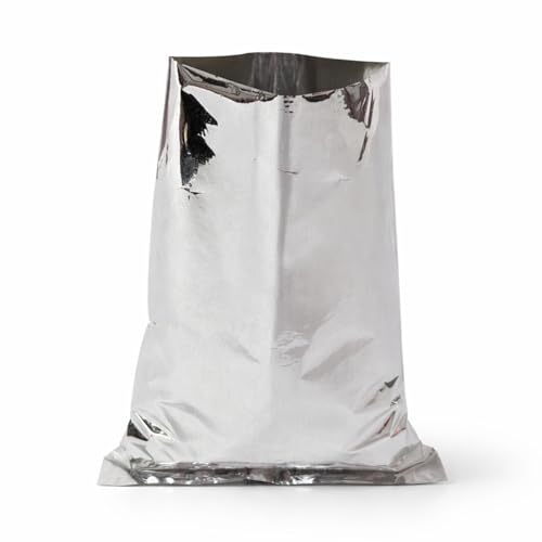 Image of TrustPack Aluminium Foil Bags | Heat Sealable Flat Pouch for Food Packaging | Mylar Bags | Silver Moisture Proof food Storage Bags for Tea, Coffee & Snacks (Pack of 100)(4x6)