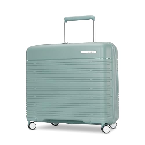 Image of Samsonite Elevation Plus - Medium Hardside Luggage - Scratch Resistant Polypropylene Shell, RightHeight Adjustable Handle, Integrated AirTag Holder, TSA Lock, WetPak Compartment - Cypress Green