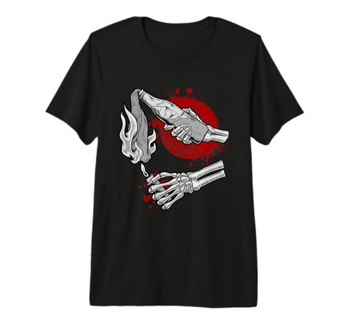 Molotov Cocktail Skull Skeleton Revolution T-Shirt