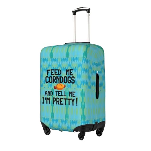 Feed Me Corndogs and Tell Me I'm Pretty Suitcase Cover,Luggage Protector Suitcase Covers For Luggage,Luggage Covers for Suitcase (X-Large)2