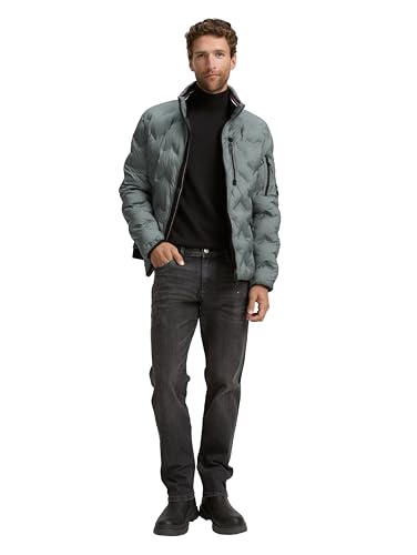 Tom Tailor Herren Hybrid Steppjacke mit verstaubarer Kapuze – Ansicht 4