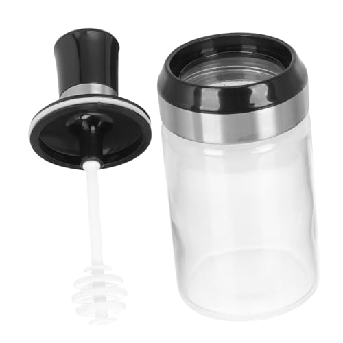Mobestech Clear Honey Dispenser Jar with Seal Lid Compact Container for Honey Jam Seasonings Easy to Use and Clean for Home Kitchen Storage