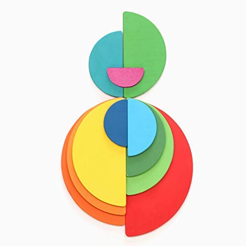 Semicírculos planos de colores