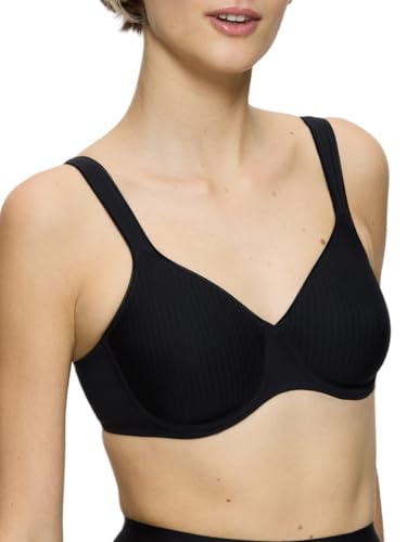 Triumph Damen BH Modern Soft+Cotton W, mit Bügel, ohne Polsterung, Verstellbare Träger, 90C, Schwarz – Ansicht 1