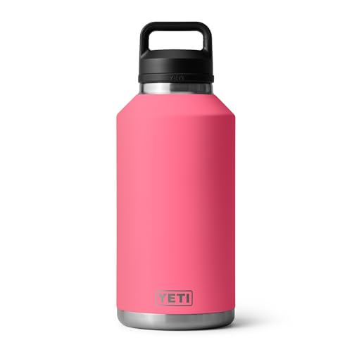 Image of YETI Rambler 64 oz Bottle, Vacuum Insulated, Leakproof, Stainless Steel with Chug Cap, Tropical Pink