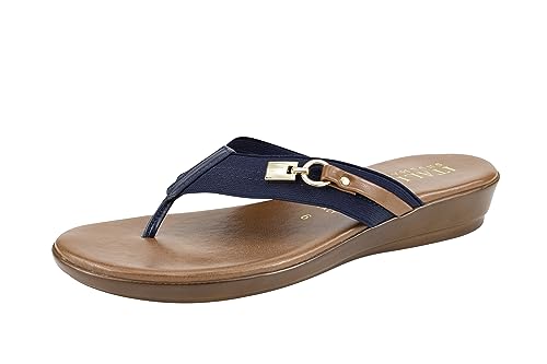 Image of ITALIAN Shoemakers Vale Low Wedge Thong Comfort Sandal for Women