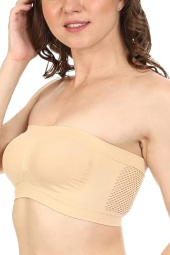 Image of HRV Non Padded Tube Bra for Women | Strapless & Transparent Black Tube Top | Comfortable Bralette | Free Size- FITS Best- 28,30,32,34 | Perfect for Girls | Combo Pack