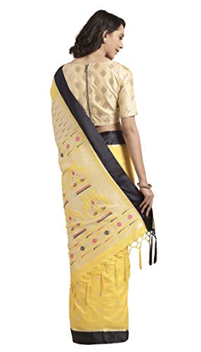 Image of Varkala Silk Sarees Women's Banarasi Paithani Silk Saree with Unstitched Blouse Piece | Traditional Ethnic Wear Saree for Wedding, Festive & Party Occasion