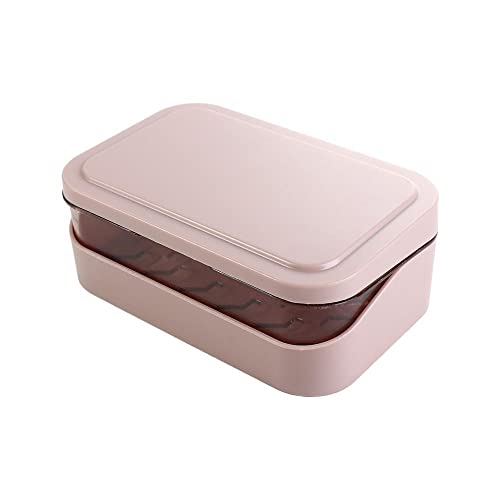 Boîte à savon en plastique avec couvercle, porte-savon de douche portable, double couche, étui à savon de voyage, porte-savon simple pour l'extérieur...