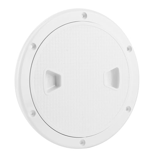 lvifloae 6in ABS Deck Plate White Round Anti UV Resistant Boat Inspection Hatch Cover Marine Parts Non Slip UV Resistant ABS White Plastic