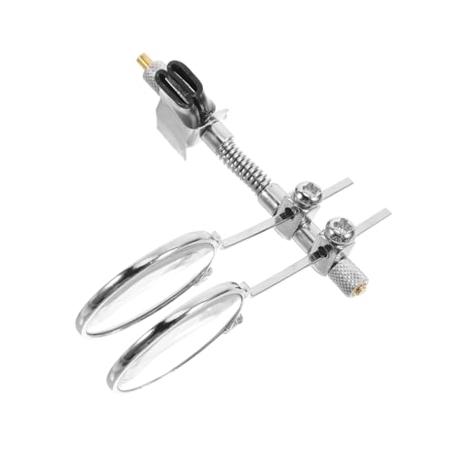 Lurrose Jewellers Eye Loupe Double Ocular Loupe Steampunk Lens Clip on Retro Magnifier Jewellery Making Repair Lightweight Magnifier