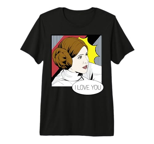 T-shirt Star Wars Leia vêtement de couple coton premium imprimé pop art