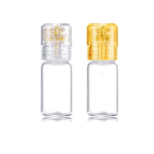 Micro agujas para una piel suave, rodillo de micro agujas para la cara, arrugas faciales, pérdida de cabello, estrías, crecimiento del cabello (oro claro y oro)