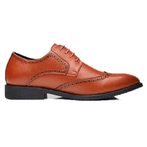 Formal Shoes for Men Lace Up Square Toe PU Leather Cap Toe Shoes Leather Formal Business Oxford Shoes Genuine Leather Dress Formal Shoes for Men3