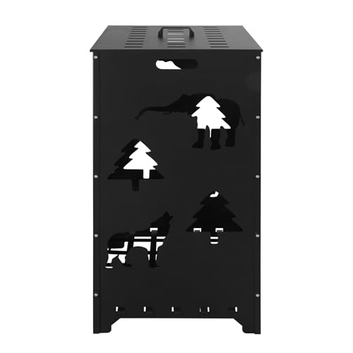 Kodom BURN BARREL 22X22X45 Inch Burn Cage Carbon Steel Burn Drum Garden Waste Cage Incinerator Barrel With Handle For Paper Leaf Trash Wood Backyard Bonfire thumb #7