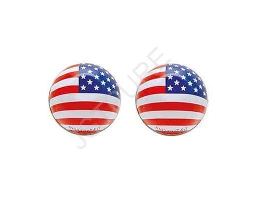 Tapa de válvula redonda para bicicleta con bandera de EE.UU. miniatura 2