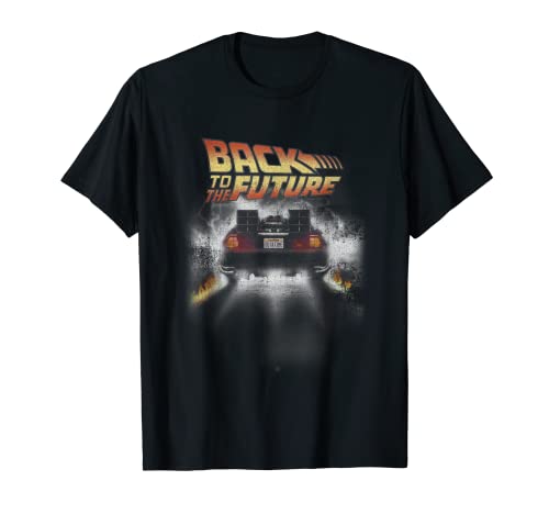 Back To The Future Vintage Delorean Peel Out Camiseta
