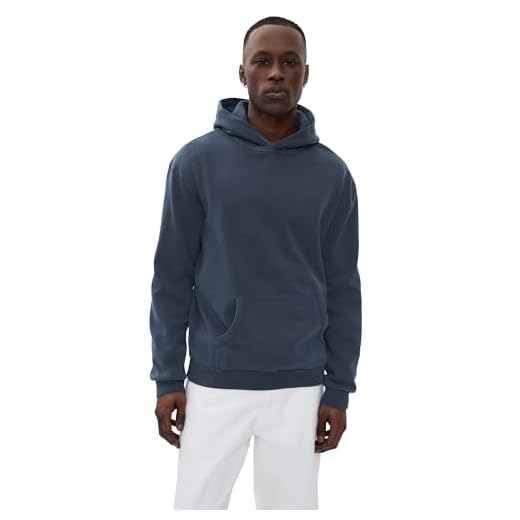 Marine Layer Men's Relaxed Cloud 9 Fleece Hoodie, Mood Indigo, M