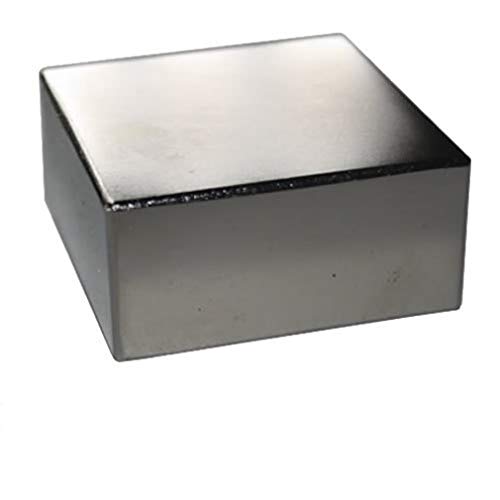 Magnes prostopadłościanowy/prostopadłościan 70 x 70 x 20 mm neodymowy N45, nikiel – 300 kg – silny magnes Power/Supermagnet/magnes stały o ekstremalnej sile przyczepności, do lodówki, szklanych tablic