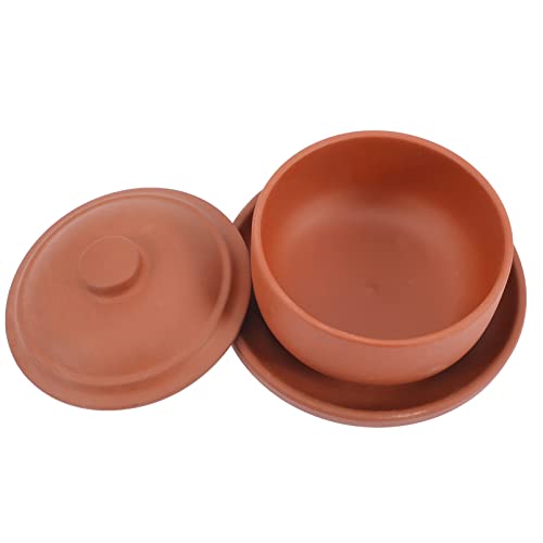 BESTonZON Cuenco Pequeño De Cerámica Para Estofado Con Bandeja Con Tapa Cuencos Para Sopa De...